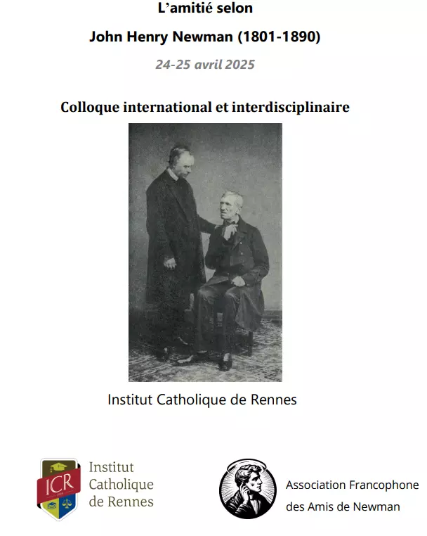 Programme du colloque "L'amitié selon John Henry Newman", 24-25 avril à l'Institut Catholique de Rennes - Image d'illustration