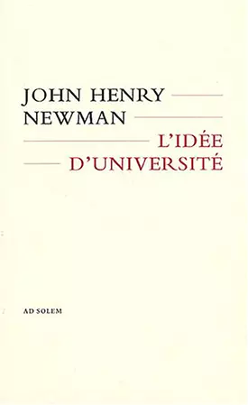 Conférence : L'idée d'Université, de Newman au XXIè s. - Image d'illustration